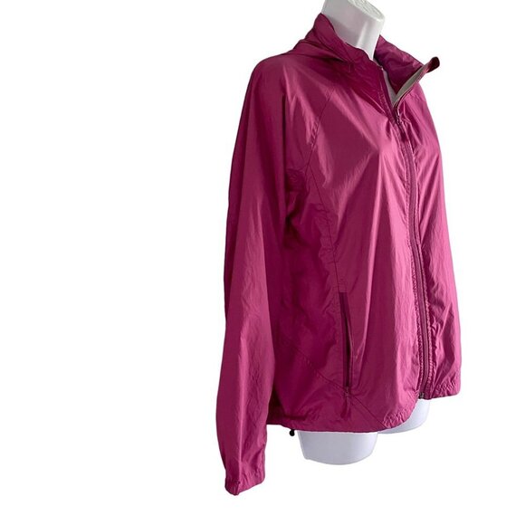 L.L Bean Full Zip Windbreaker Jacket with Hideaway Hood Women's Size Medium - Picture 5 of 8